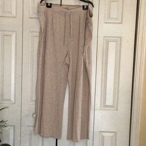 Elegant Cream Wide-Leg Pants